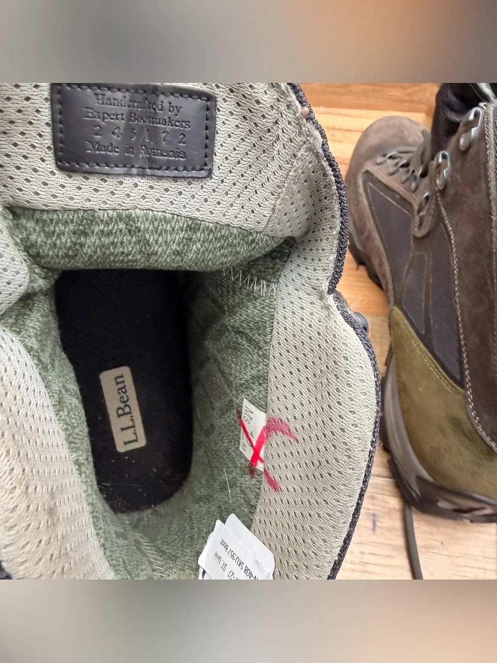 LL Bean Men's size 12 Bigelow GORE-TEX Hiking Boots  Gray/Brown Hiking Boots